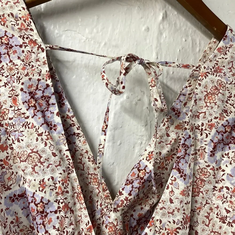 J Crew Collection Puff Sleeve Peplum Top Size 00 Floral Print